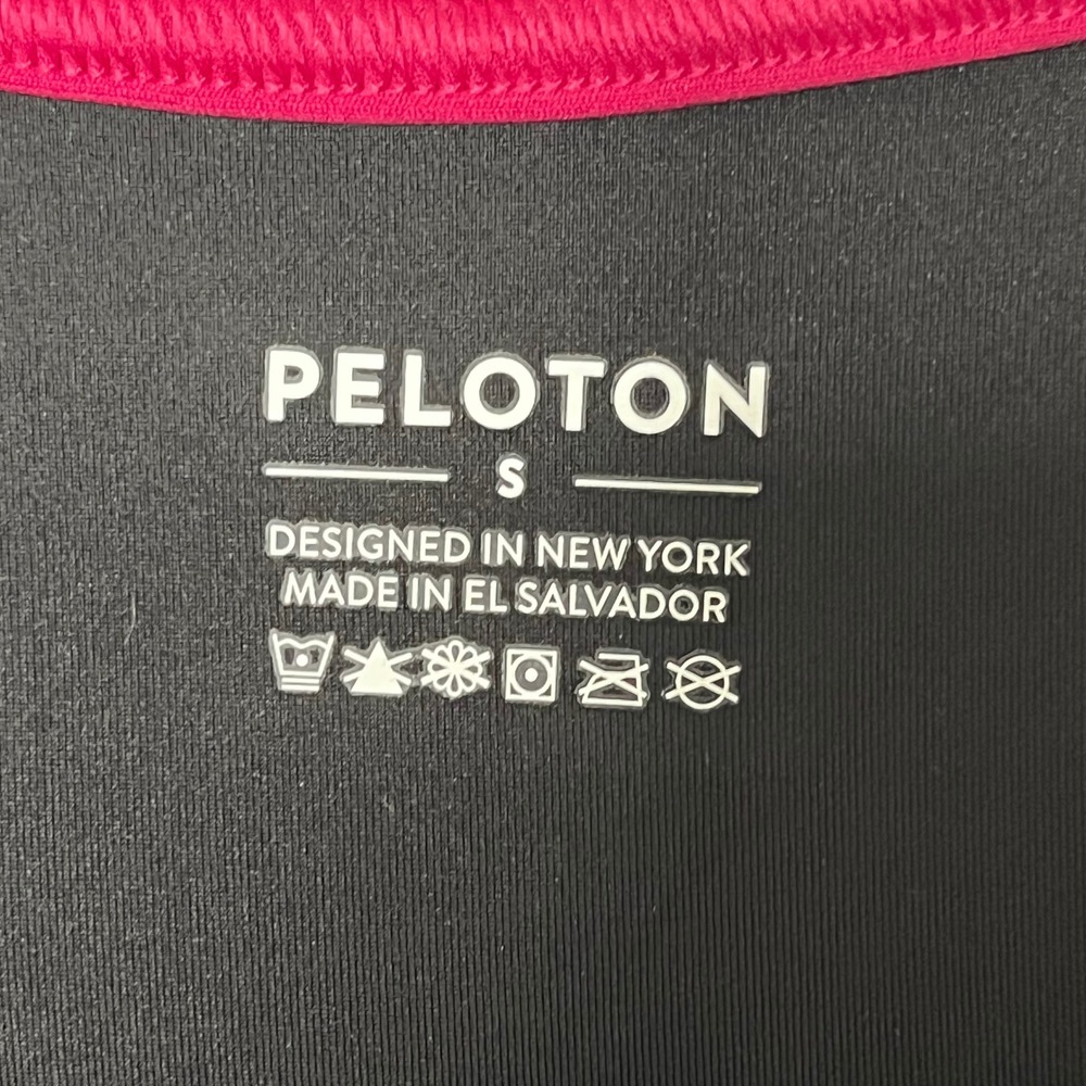Peloton Padded Sports Bra Black Pink Blue Racerback Size Small - Picture 5 of 8